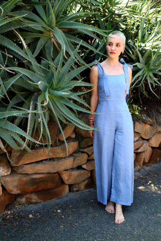 AKARI JUMPSUIT | PERIWINKLE BLUE